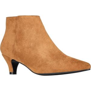 imageILLUDE Womens Fashion Ankle Boots Pointed Toe Ankle Booties Low Heel Short BootsTan Suede