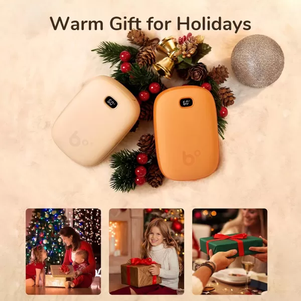 JISULIFE Hand Warmers Rechargeable Electric Reusable Hand WarmersPower Banks Pocket Warmers with LED Display Portable Hot Hands Hand Warmers for Outdoors Indoor Gifts for Men Women Mom Dad5400mAh