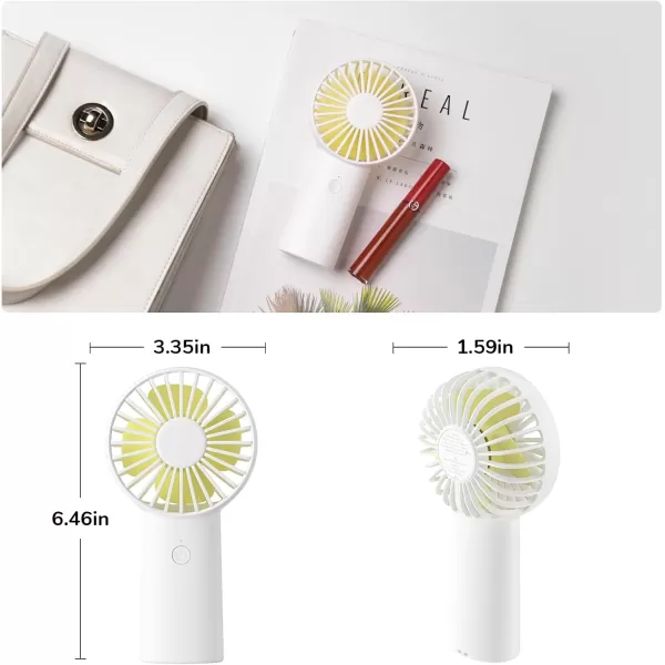 JISULIFE Handheld Fan 4000mAh Small Portable Fan Personal USB Rechargeable Pocket Fan 416H Working Time Battery Operated Hand Fan with 3 Speeds for OutdoorTravel Summer Gift for Women MenGreenWhite