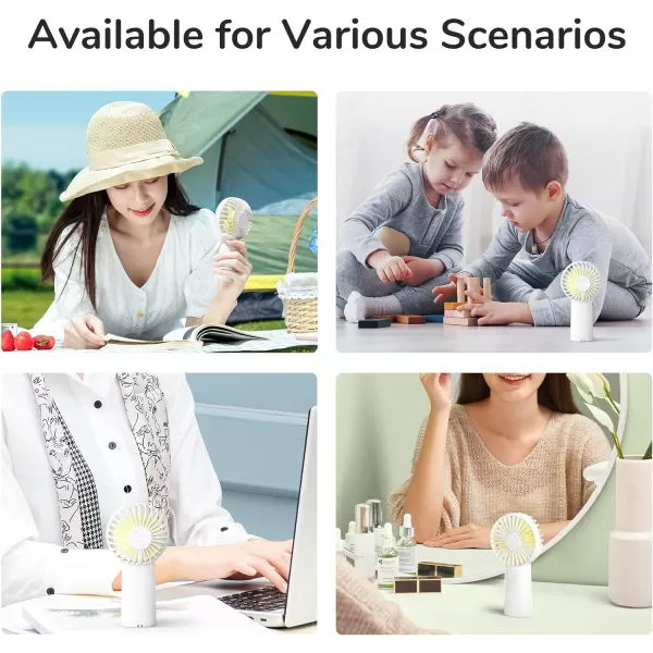 JISULIFE Handheld Fan 4000mAh Small Portable Fan Personal USB Rechargeable Pocket Fan 416H Working Time Battery Operated Hand Fan with 3 Speeds for OutdoorTravel Summer Gift for Women MenGreenWhite