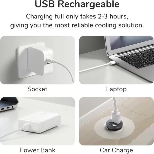 JISULIFE Handheld Fan Portable Small Fan with 3 Speeds USB Rechargeable Hand Fan Personal Fan Battery Operate for Outdoor Indoor Commute Office Travel Gifts BeigePink