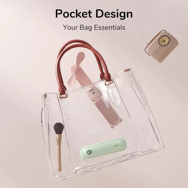 JISULIFE Handheld Mini Fan 3 IN 1 Hand Fan USB Rechargeable Small Pocket Fan 1219 Working Hours with Power Bank Flashlight Portable Fan for TravelSummerConcertsLash Gifts for WomenPinkPink