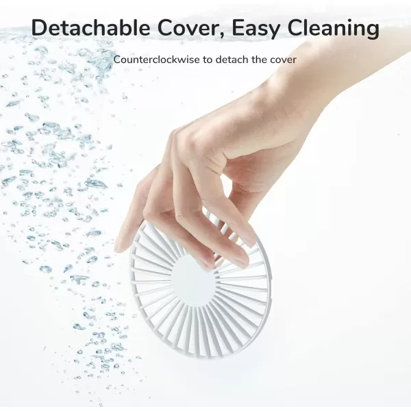 JISULIFE Handheld Portable 20H Max Cooling Time Mini Hand Fan 4000mAh USB Rechargeable Personal Fan Battery Operated Small Fan with 3 Speeds for TravelCommuteMakeupOfficeBlueWhite