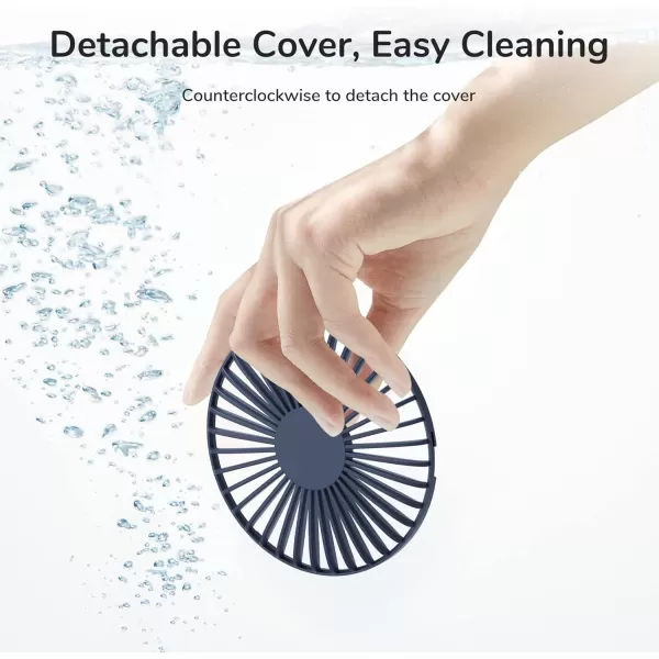 JISULIFE Handheld Portable 20H Max Cooling Time Mini Hand Fan 4000mAh USB Rechargeable Personal Fan Battery Operated Small Fan with 3 Speeds for TravelCommuteMakeupOfficeBlueBlue