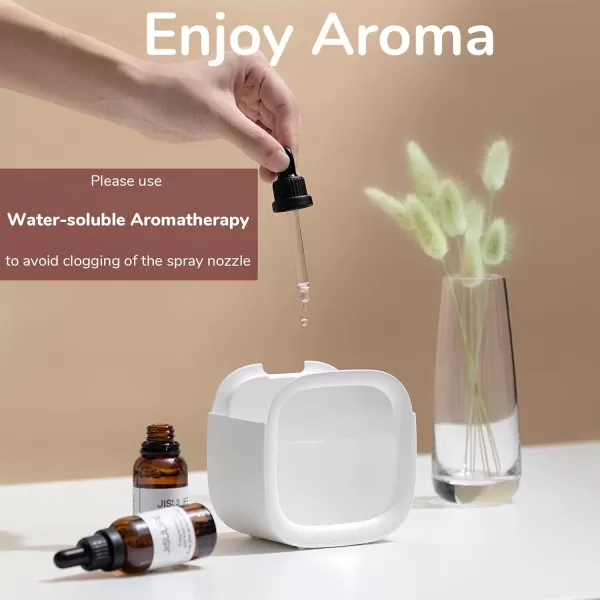 JISULIFE Personal Mini Humidifier Rechargeable Night Light Small Humidifier Wireless 280ml Air Humidifiers for Baby Quiet Portable Desk Humidifier Easy Clean for Plant Office Travel  WhiteWhite