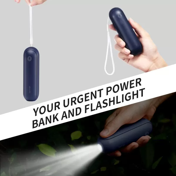 JISULIFE Portable Handheld Fan Mini Rechargeable Hand Fan Small Battery Operated 1421hrs Personal USB Foldable Fan Pocket Fan with Power Bank Flashlight Gifts for WomenGirlsFriends  BlueBlue