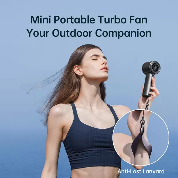 JISULIFE Portable Handheld FanSpeed1100 Adjustable Turbo Mini Fan5000mAh Battery Rechargeable Personal Fan with Metal BodyDigital DisplayGifts for Women Men TravelCampingOutdoorGreyGrey