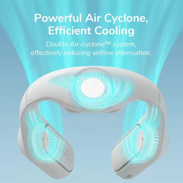 JISULIFE Portable Ultimate Bladeless Neck Fan 31 Speeds Rechargeable Personal Fan for Neck with Multi Motors USB Wearable Fan for Home Office Xmas Gifts with Metal Neck Brace  Space GreyGrey