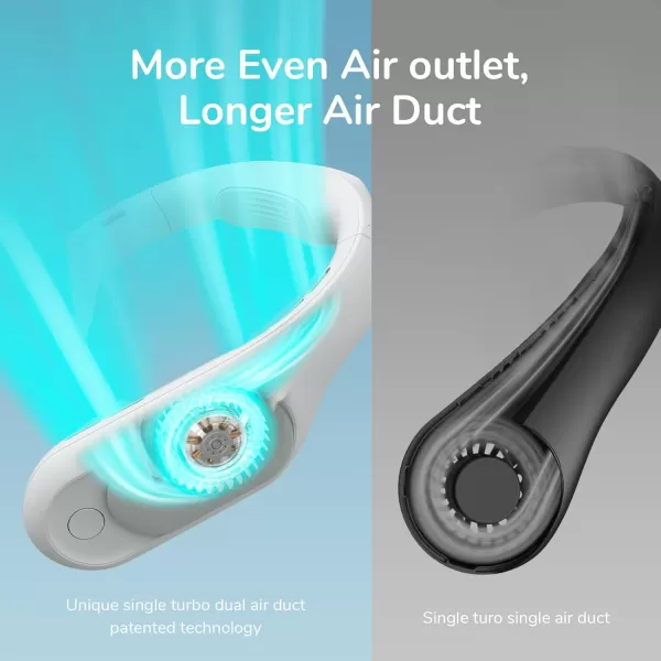JISULIFE Portable Ultimate Bladeless Neck Fan 31 Speeds Rechargeable Personal Fan for Neck with Multi Motors USB Wearable Fan for Outdoor Home Office with Silicone Neck Brace  Space GreyGrey