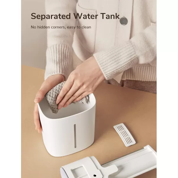 JISULIFE Small Desk Humidifier 1L Cool Mist Air Humidifier for Baby Bedroom Home and Office UV Ionization Lamp Water Leakproof 3 Timer Options ampamp 2 Mist Levels Whisper Quiet Auto Off  White