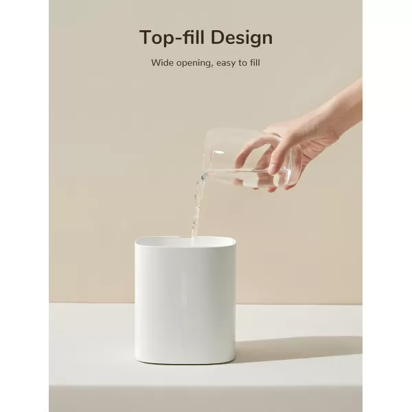 JISULIFE Small Desk Humidifier 1L Cool Mist Air Humidifier for Baby Bedroom Home and Office UV Ionization Lamp Water Leakproof 3 Timer Options ampamp 2 Mist Levels Whisper Quiet Auto Off  White