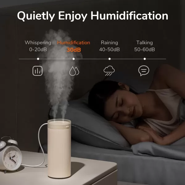 JISULIFE Small Humidifier 500ml Portable Mini Humidifier Personal Cool Mist Humidifiers for Bedroom Quiet Dual Mist Ports Auto ShutOff Gifts for Men Women Mom Dad BrownBrown HU16A