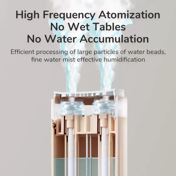 JISULIFE Small Humidifier 500ml Portable Mini Humidifier Personal Cool Mist Humidifiers for Bedroom Quiet Dual Mist Ports Auto ShutOff Gifts for Men Women Mom Dad BrownBrown HU16A