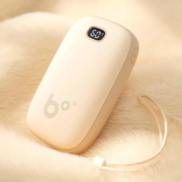 JISULIFE Hand Warmers Rechargeable with 9000mAh Backup Power Bank Electric Hand Heater Reusable Battery Operated Hand Warmer Winter for WomenMenCampingFishingHuntingWarm White