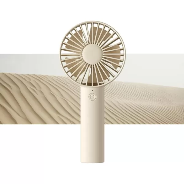 JISULIFE Handheld Fan Portable Small Fan with 3 Speeds USB Rechargeable Hand Fan Personal Fan Battery Operate for Outdoor Indoor Commute Office Travel Gifts BeigeBeige