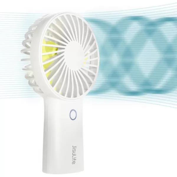 JISULIFE Handheld Portable 20H Max Cooling Time Mini Hand Fan 4000mAh USB Rechargeable Personal Fan Battery Operated Small Fan with 3 Speeds for TravelCommuteMakeupOfficeBlueWhite