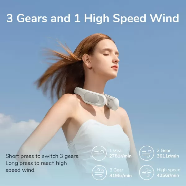 JISULIFE Portable Ultimate Bladeless Neck Fan 31 Speeds Rechargeable Personal Fan for Neck with Multi Motors USB Wearable Fan for Outdoor Home Office with Silicone Neck Brace  Space GreyGrey