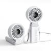 imageJISULIFE Handheld Fan Life7  Ultimate Flexibility HighPower Motor LED Display 195 Hrs Cooling 5000mAh Rechargeable 5Speed Foldable Design 3IN1 Portable Fan for Travel Cruise BeachBlackGrey