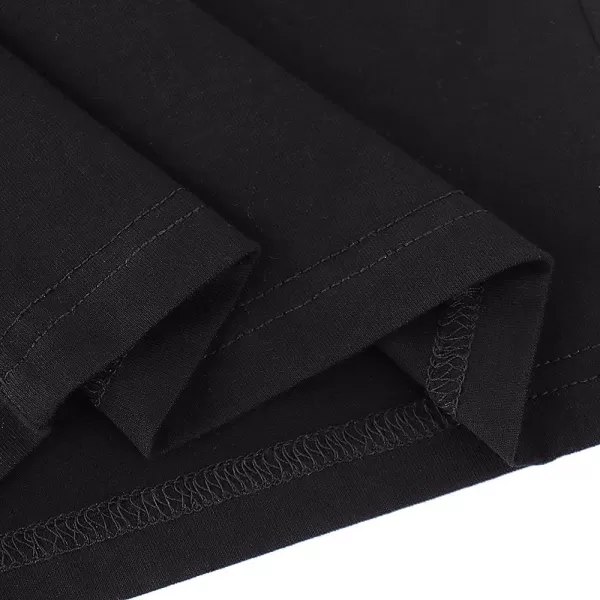 Noomelfish Girls 2 Pack Knee Length Pencil Skirts Plain Stretch Cotton Modest Skirt 514 YearsBlack 2 Pack