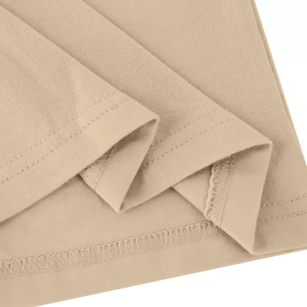Noomelfish Girls 2 Pack Knee Length Pencil Skirts Plain Stretch Cotton Modest Skirt 514 YearsBlackKhaki