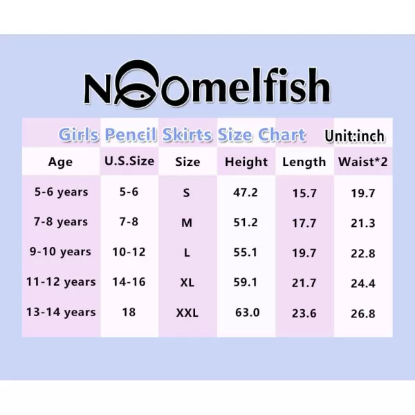 Noomelfish Girls 2 Pack Knee Length Pencil Skirts Plain Stretch Cotton Modest Skirt 514 YearsBlackRoyal Blue