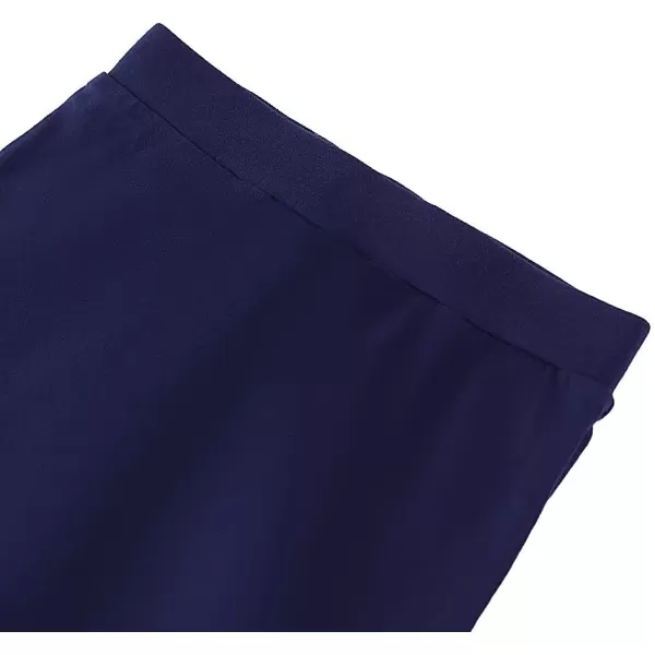 Noomelfish Girls 2 Pack Knee Length Pencil Skirts Plain Stretch Cotton Modest Skirt 514 YearsNavy Blue 2 Pack