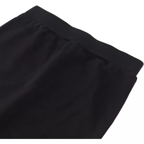 Noomelfish Girls 2 Pack Knee Length Pencil Skirts Plain Stretch Cotton Modest Skirt 514 YearsWhiteBlack