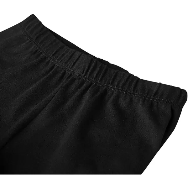 Noomelfish Girls 2Pack Classic Cotton Full Length Leggings 212 YearsBlackBlack