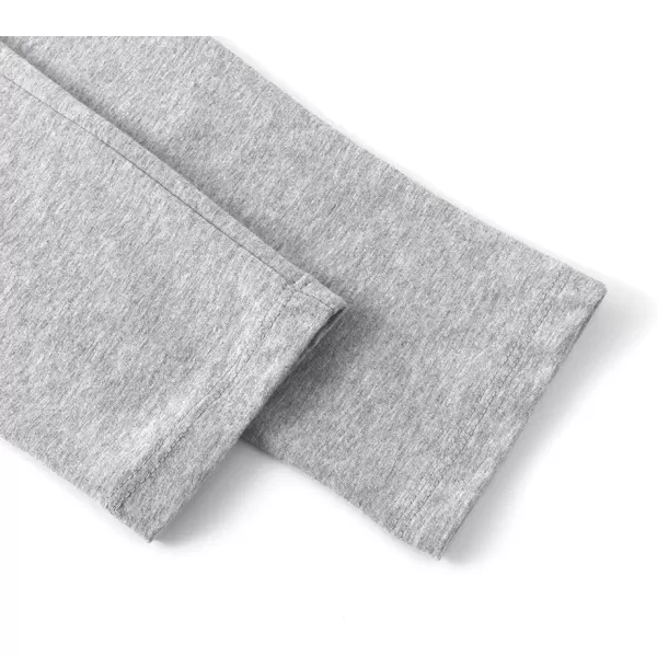 Noomelfish Girls 2Pack Classic Cotton Full Length Leggings 212 YearsGrayPink