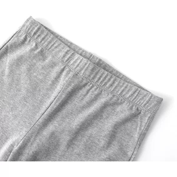 Noomelfish Girls 2Pack Classic Cotton Full Length Leggings 212 YearsGrayPink