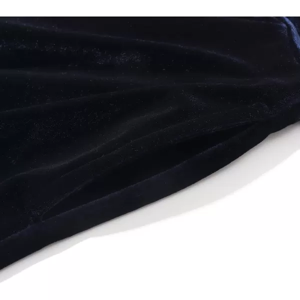Noomelfish Girls 34 Sleeve Velvet Twirly Dress Casual Skater Dresses with Pockets 412 YearsNavy Blue
