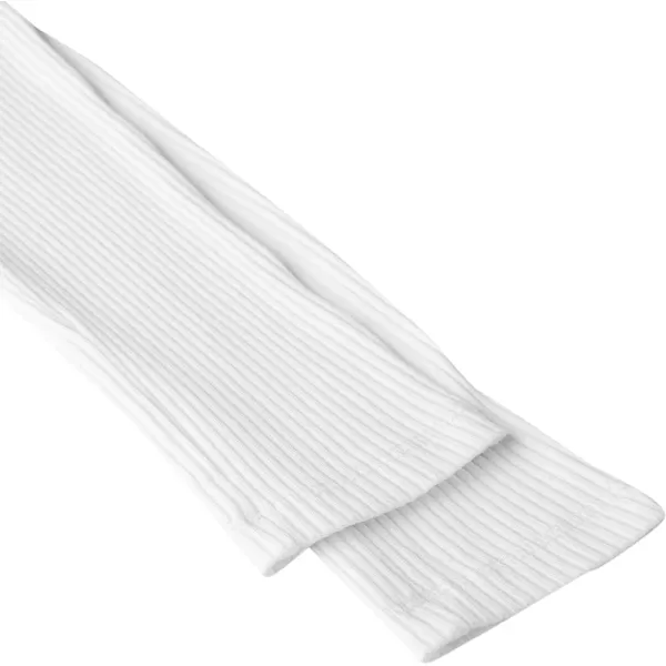 Noomelfish Girls Basic Ribbed Leggings Kids Cotton Kint Footless Full Length Tights Pants 214 YearsWhite