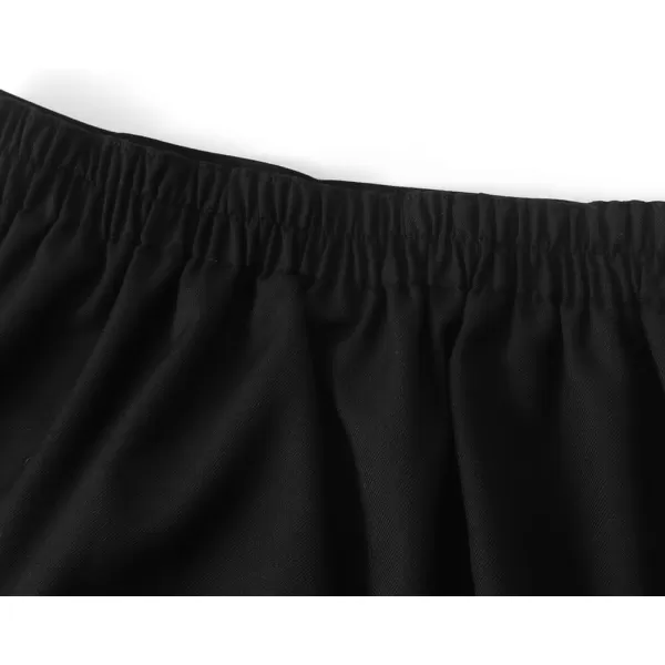 Noomelfish Girls Button Pleated Scooter Skirt School Uniform Skort 512 YearsBlack