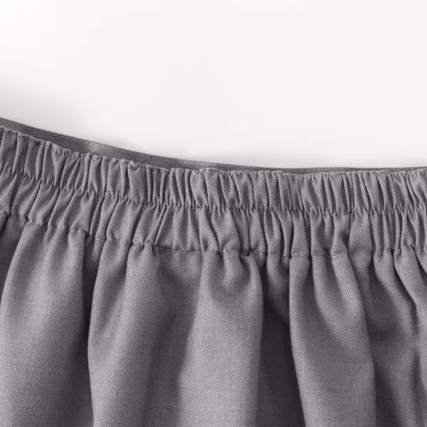 Noomelfish Girls Button Pleated Scooter Skirt School Uniform Skort 512 YearsGrey