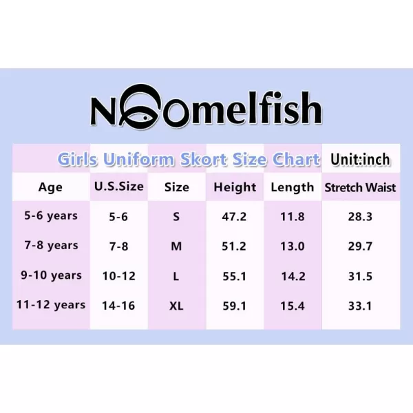 Noomelfish Girls Button Pleated Scooter Skirt School Uniform Skort 512 YearsGrey