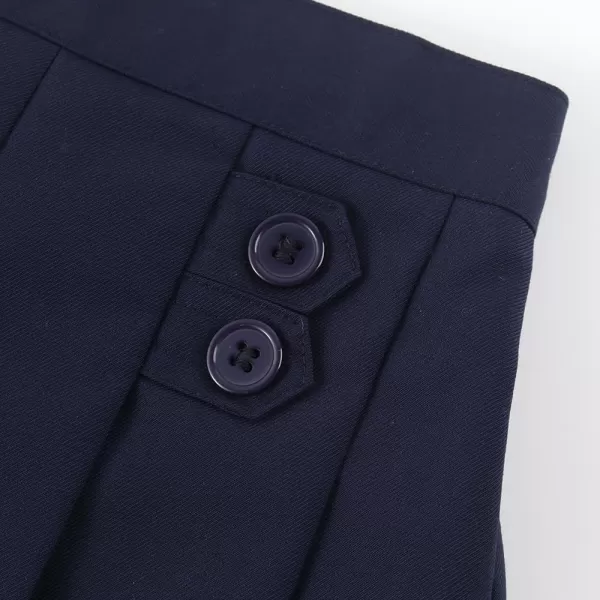 Noomelfish Girls Button Pleated Scooter Skirt School Uniform Skort 512 YearsNavy Blue