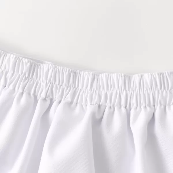 Noomelfish Girls Button Pleated Scooter Skirt School Uniform Skort 512 YearsWhite