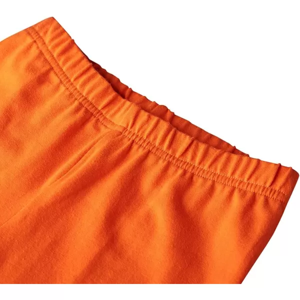 Noomelfish Girls Cotton Bow Stretch Leggings Kids Soft Ankle Length Tights Pants 412 YearsOrange