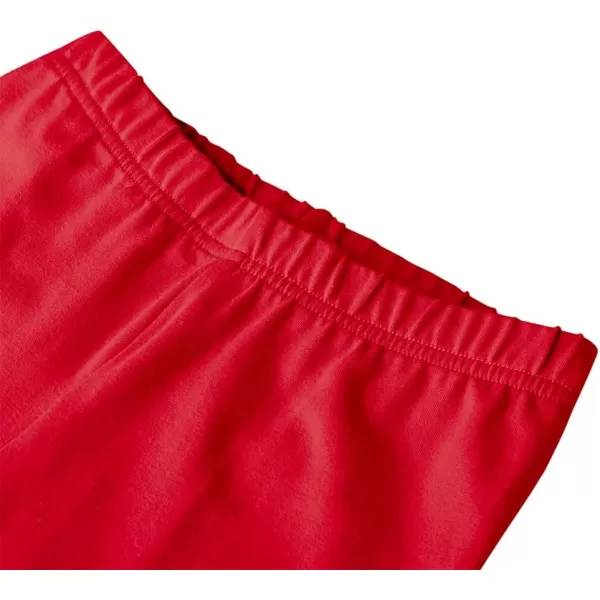 Noomelfish Girls Cotton Bow Stretch Leggings Kids Soft Ankle Length Tights Pants 412 YearsRed