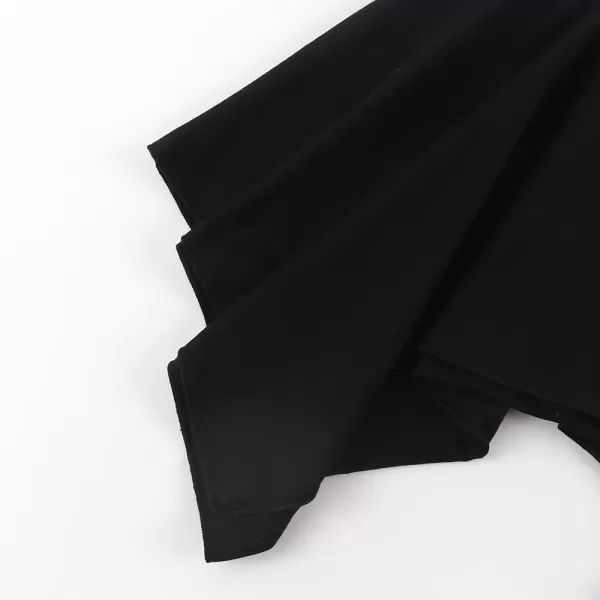 Noomelfish Girls Cotton Handkerchief Hem Twirl Skirt Mini Stretch Dance Skirts 512 YearsBlack