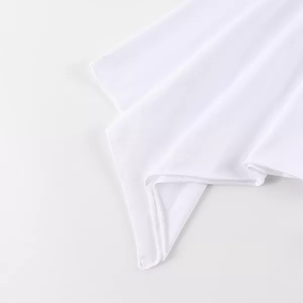 Noomelfish Girls Cotton Handkerchief Hem Twirl Skirt Mini Stretch Dance Skirts 512 YearsWhite