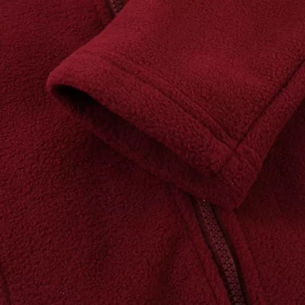 Noomelfish Girls Full Zip Soft Polar Fleece Jacket Outerwear Coat With Pockets 514 YearsBurgundy