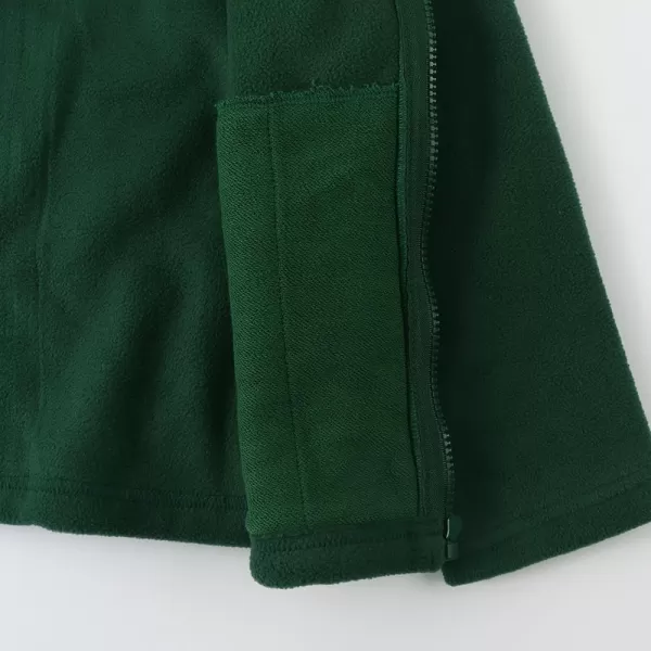 Noomelfish Girls Full Zip Soft Polar Fleece Jacket Outerwear Coat With Pockets 514 YearsGreen