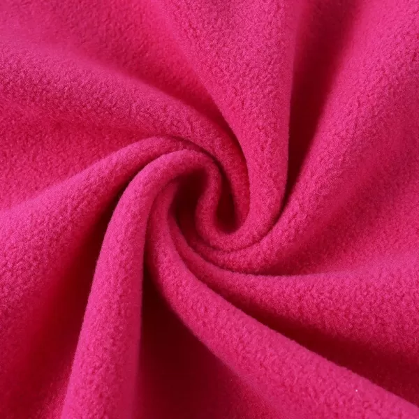 Noomelfish Girls Full Zip Soft Polar Fleece Jacket Outerwear Coat With Pockets 514 YearsHot Pink