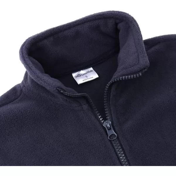 Noomelfish Girls Full Zip Soft Polar Fleece Jacket Outerwear Coat With Pockets 514 YearsNavy Blue