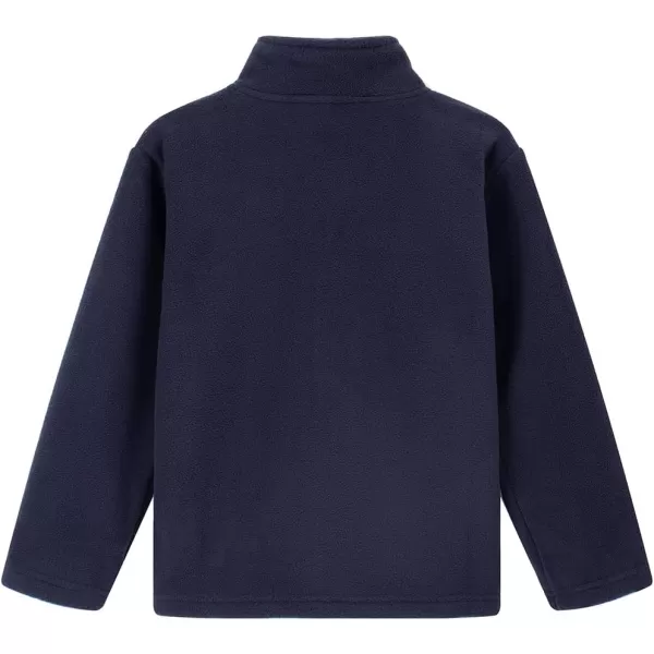 Noomelfish Girls Full Zip Soft Polar Fleece Jacket Outerwear Coat With Pockets 514 YearsNavy Blue