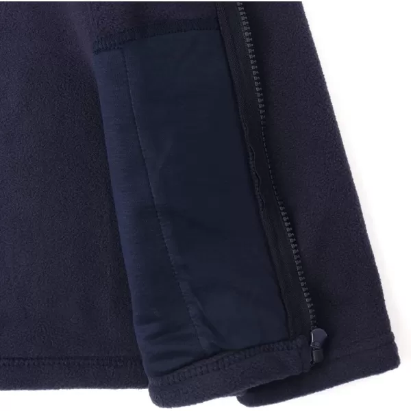 Noomelfish Girls Full Zip Soft Polar Fleece Jacket Outerwear Coat With Pockets 514 YearsNavy Blue