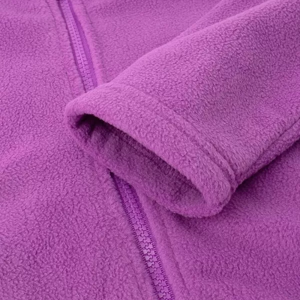 Noomelfish Girls Full Zip Soft Polar Fleece Jacket Outerwear Coat With Pockets 514 YearsPurple