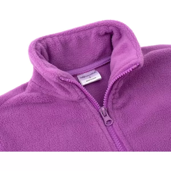 Noomelfish Girls Full Zip Soft Polar Fleece Jacket Outerwear Coat With Pockets 514 YearsPurple