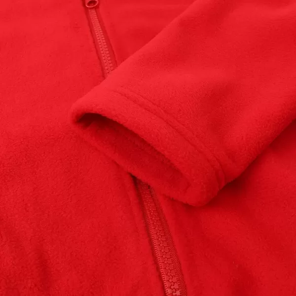 Noomelfish Girls Full Zip Soft Polar Fleece Jacket Outerwear Coat With Pockets 514 YearsRed